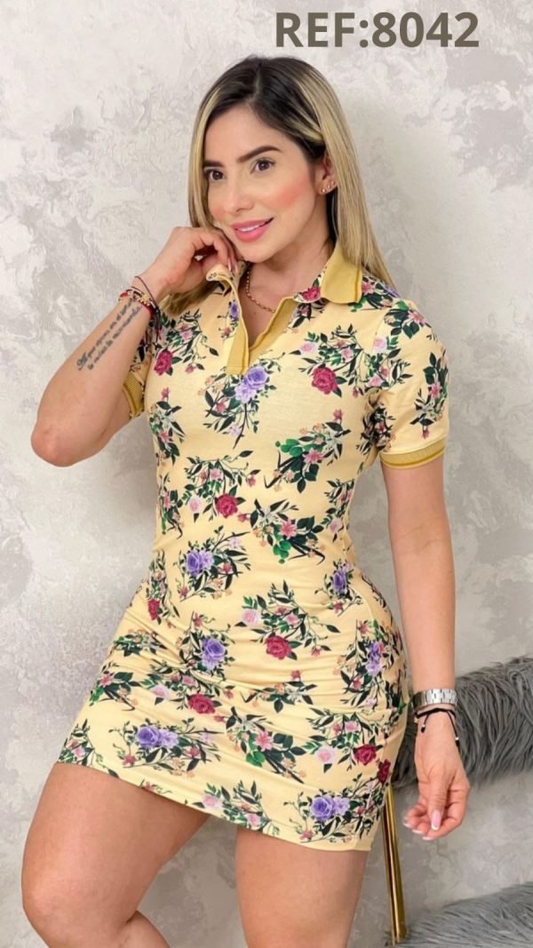 VESTIDO ESTAMPADO EN FLORES - Imagen 4