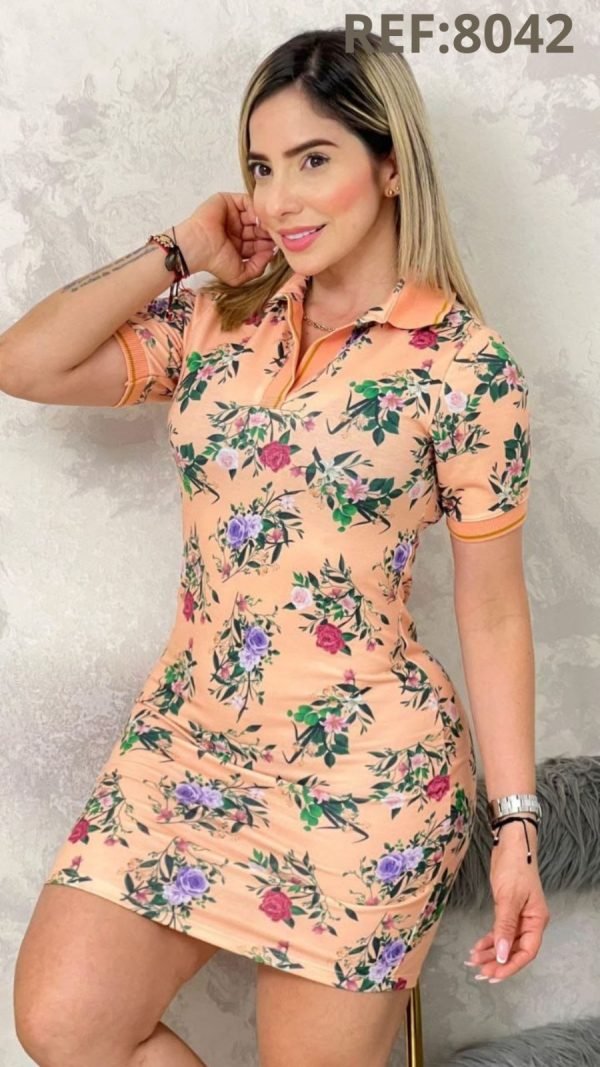 VESTIDO ESTAMPADO EN FLORES - Imagen 3