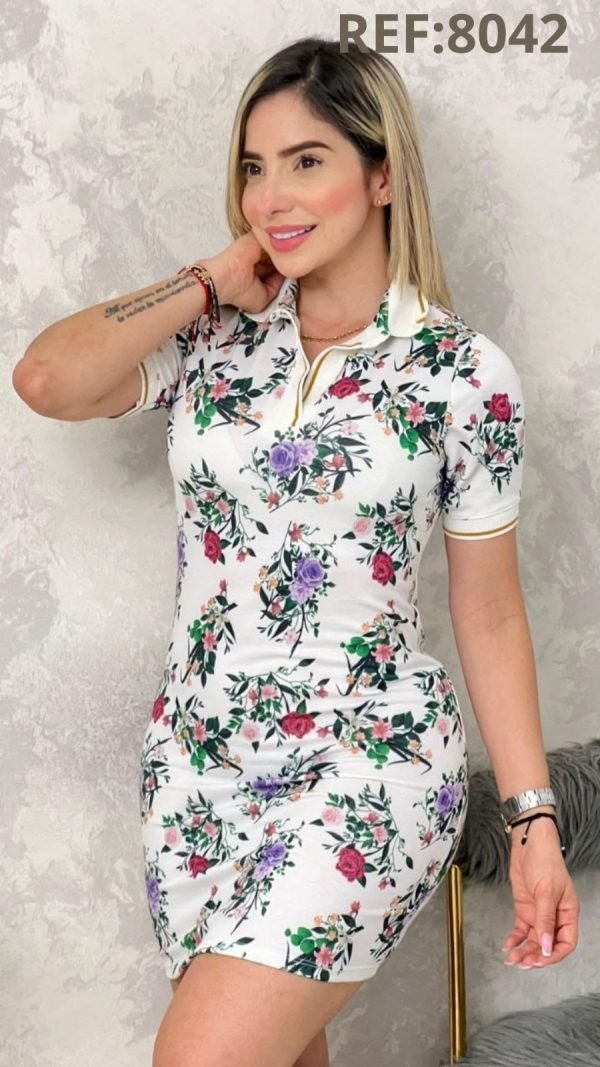 VESTIDO ESTAMPADO EN FLORES - Imagen 2