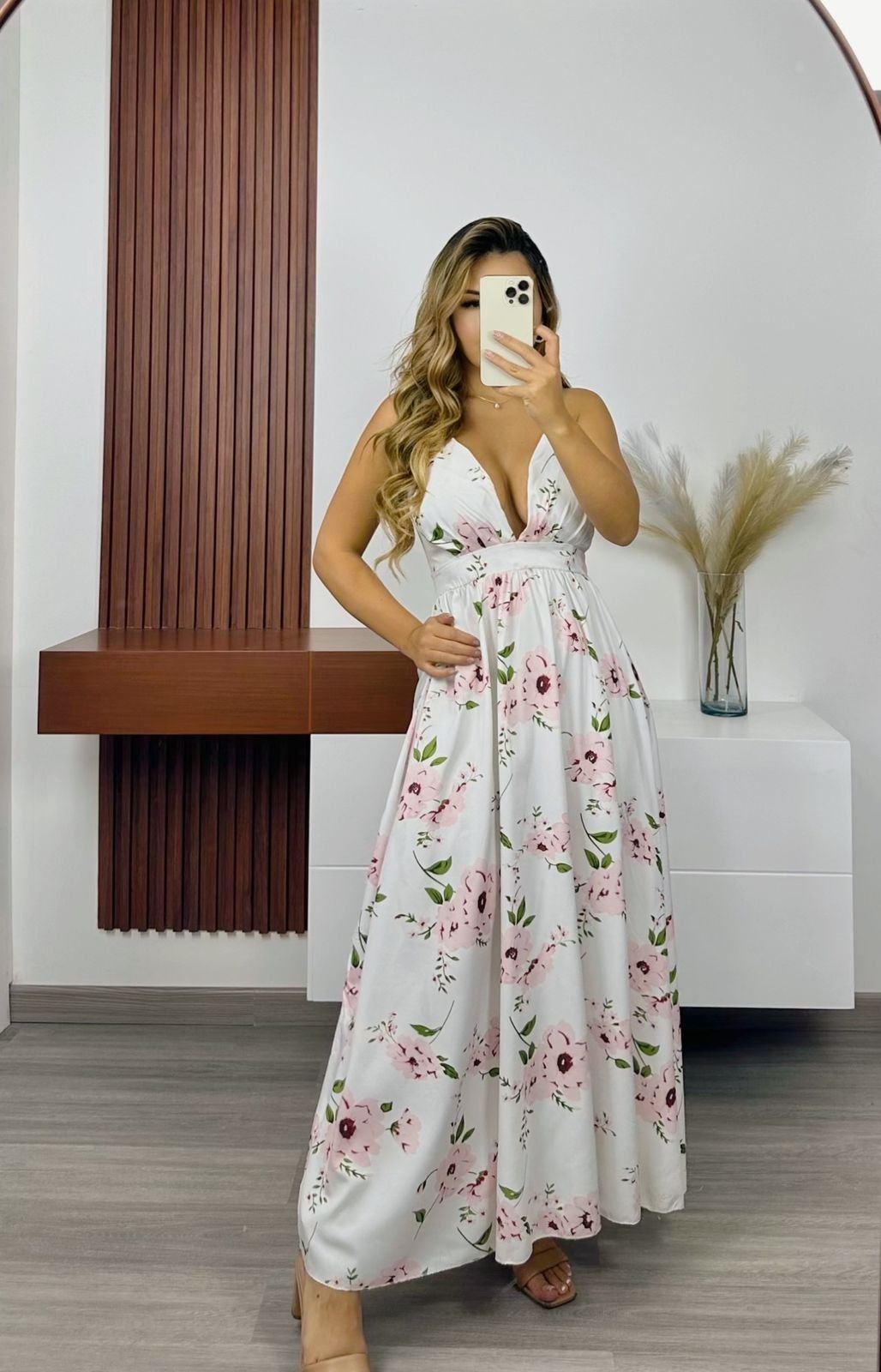 VESTIDO LARGO FLORES Outfit En L nea