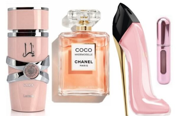 KIT 3 PERFUMES YARA + COCO CHANEL + CAROLINA HERRERA+ PERFUMERO